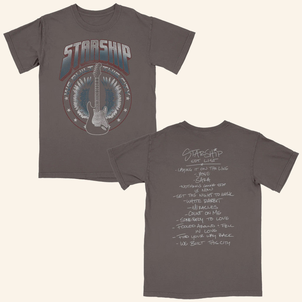 Starship Merch Starship Setlist T-Shirt Gifts For Your Boyfriend