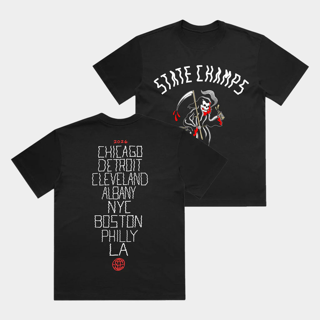 State Champs Merch 2026 Reaper Tour T-Shirt State Champs Apparel Gifts For Pop Lovers State Champs Merch 2026 Reaper Tour T-Shirt State Champs Apparel Gifts For Pop Lovers