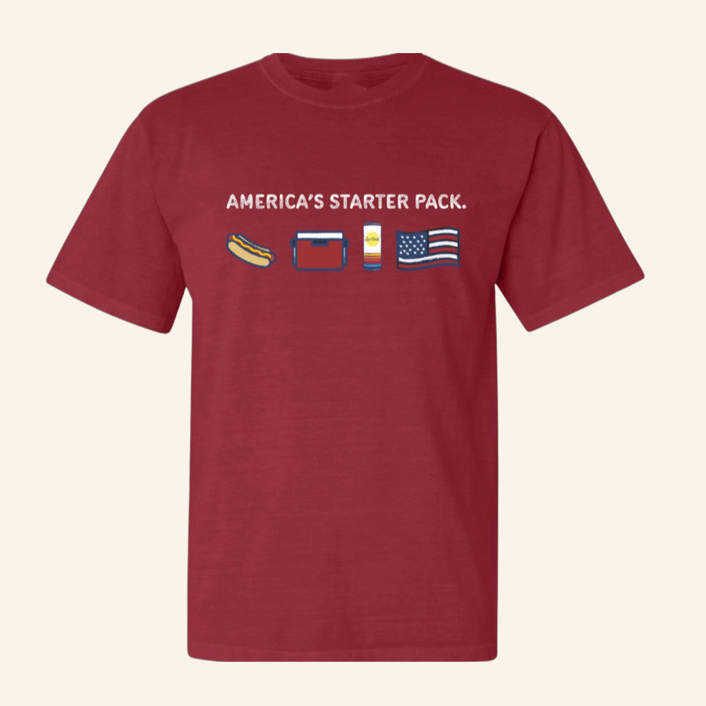 Stateside Vodka Merch Red Surfside America's Starter T-Shirt Gift Ideas For Boyfriend