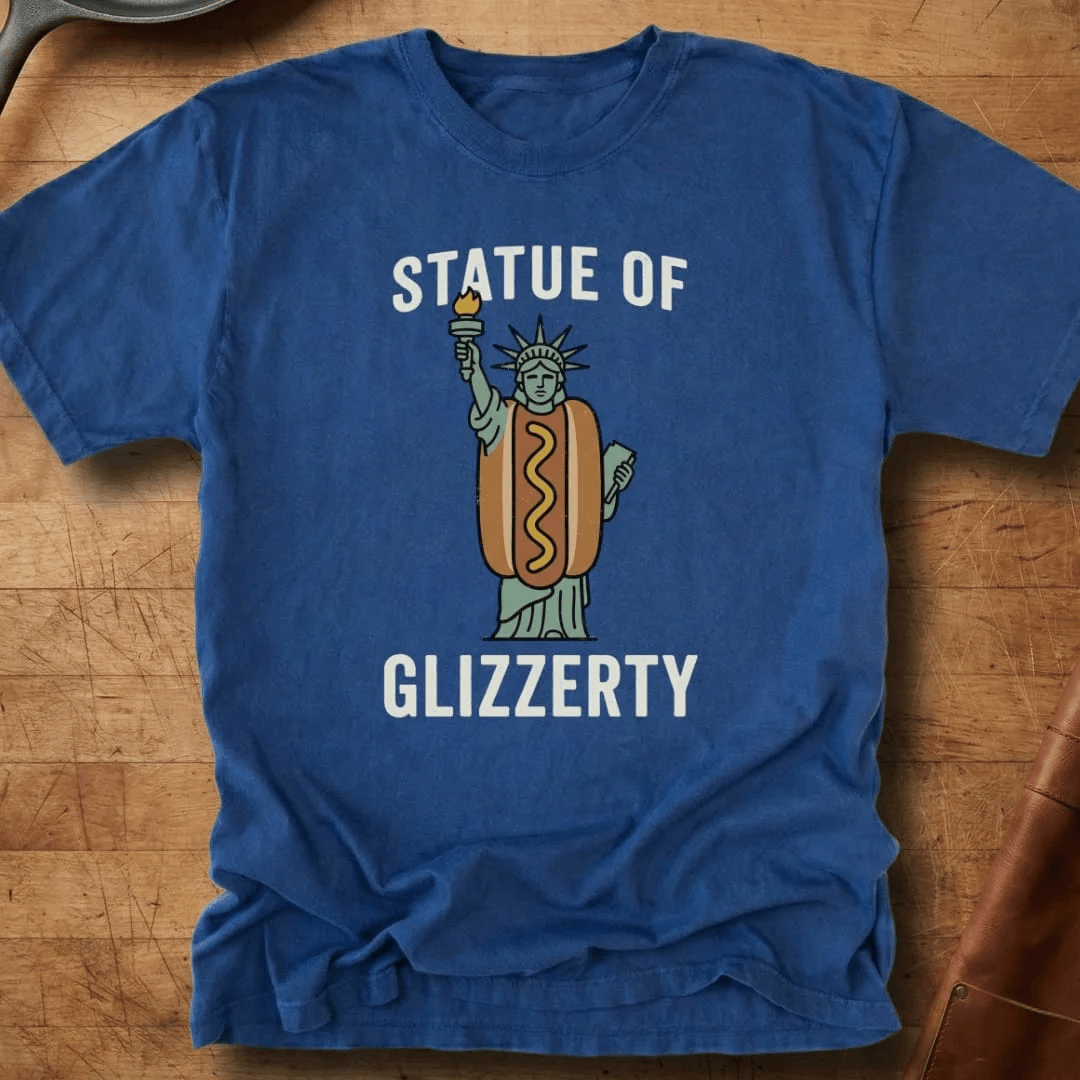 Statue Of Glizzerty Hotdog T-Shirt Liberty Clothing Gifts For Teens