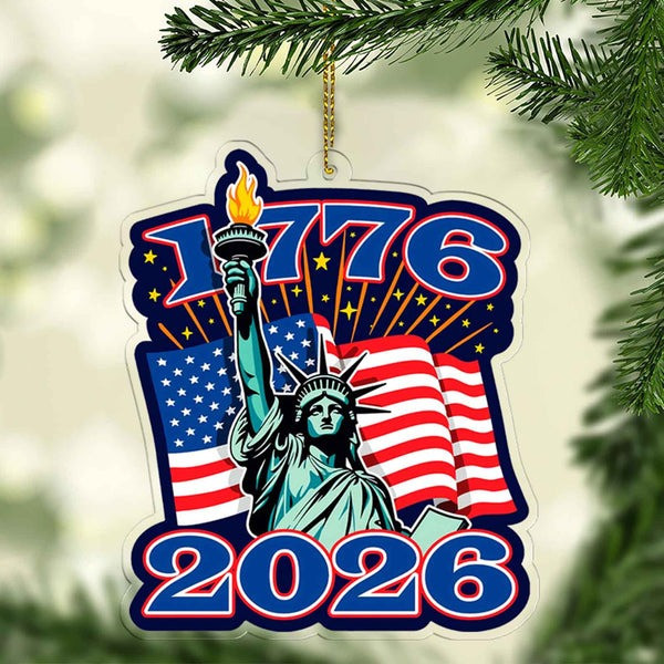 Statue Of Liberty 1776 2026 Christmas Ornament Holiday Decor US Flag Gifts For Dad