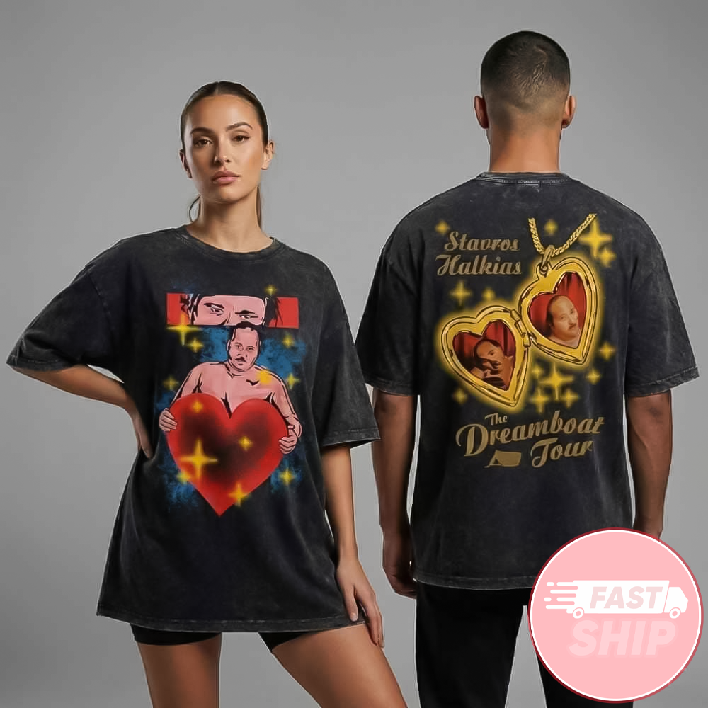 Stavros Halkias The Dreamboat Tour 2026 North America Valentine's February 14 2026 Dreamboat Washed T-Shirt