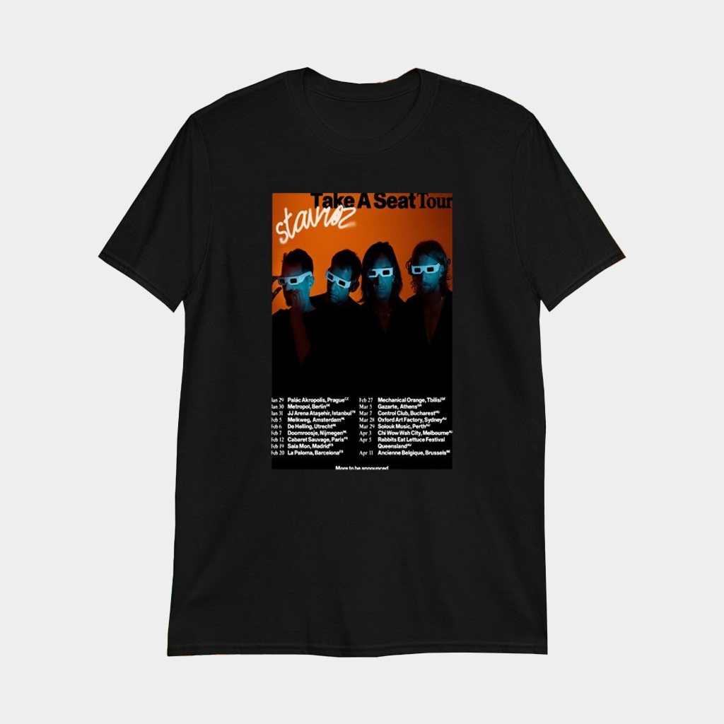 Stavroz Take A Seat Tour 2026 Dates T-Shirt Stavroz Merch Gift Ideas For Music Lovers