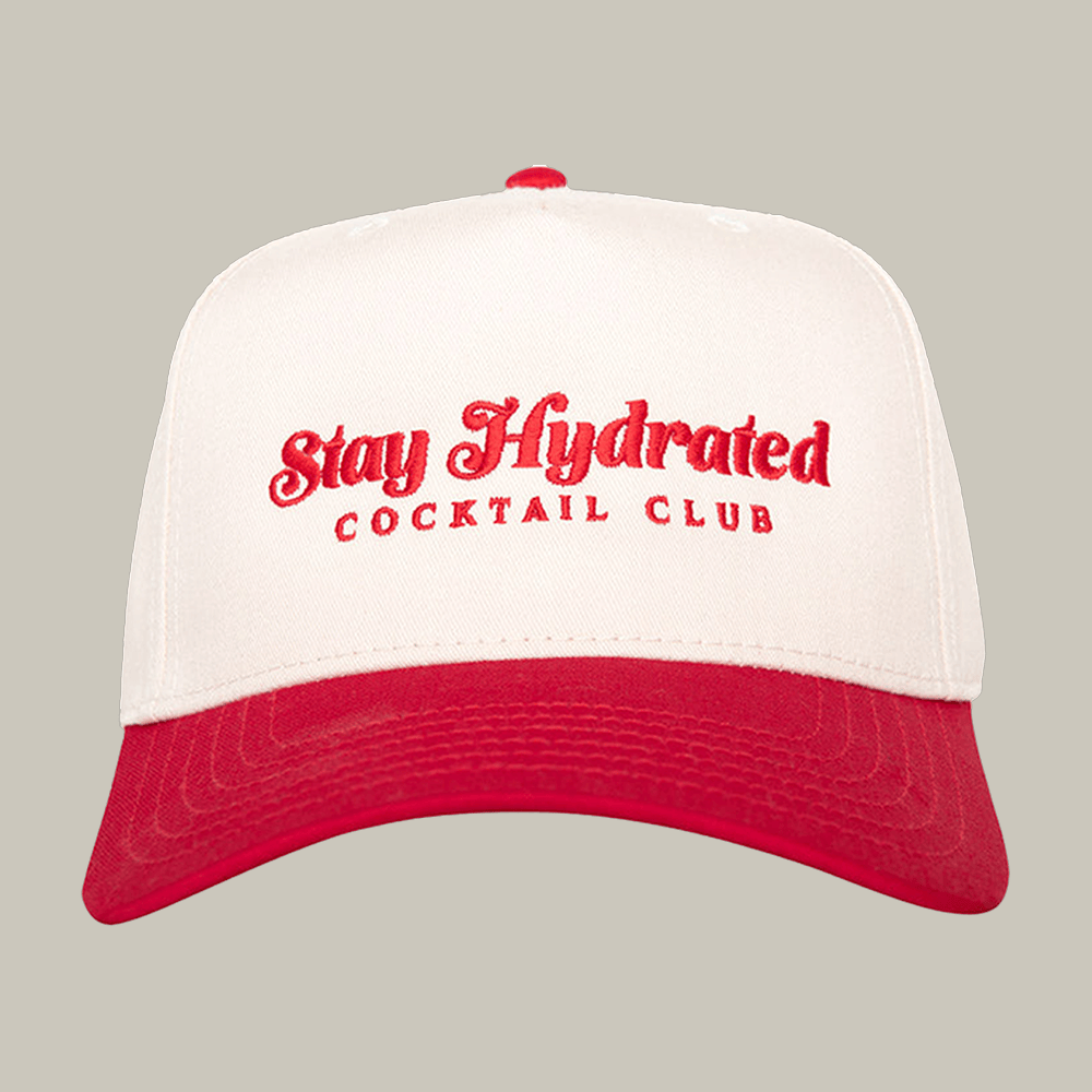 Stay Hydrated Cocktail Club Two Toned Hat Funny Saying Katydid Merch Gift Ideas