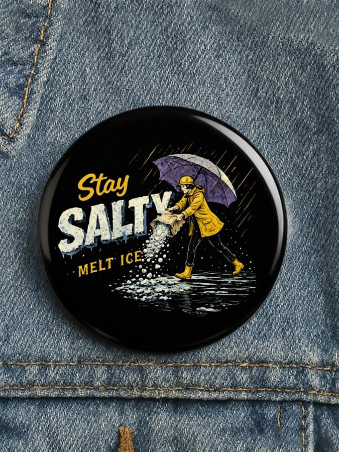 Stay Salty MELT ICE Resist Pinback Buttons Political Protest Accessory Activist Merch Best Gift