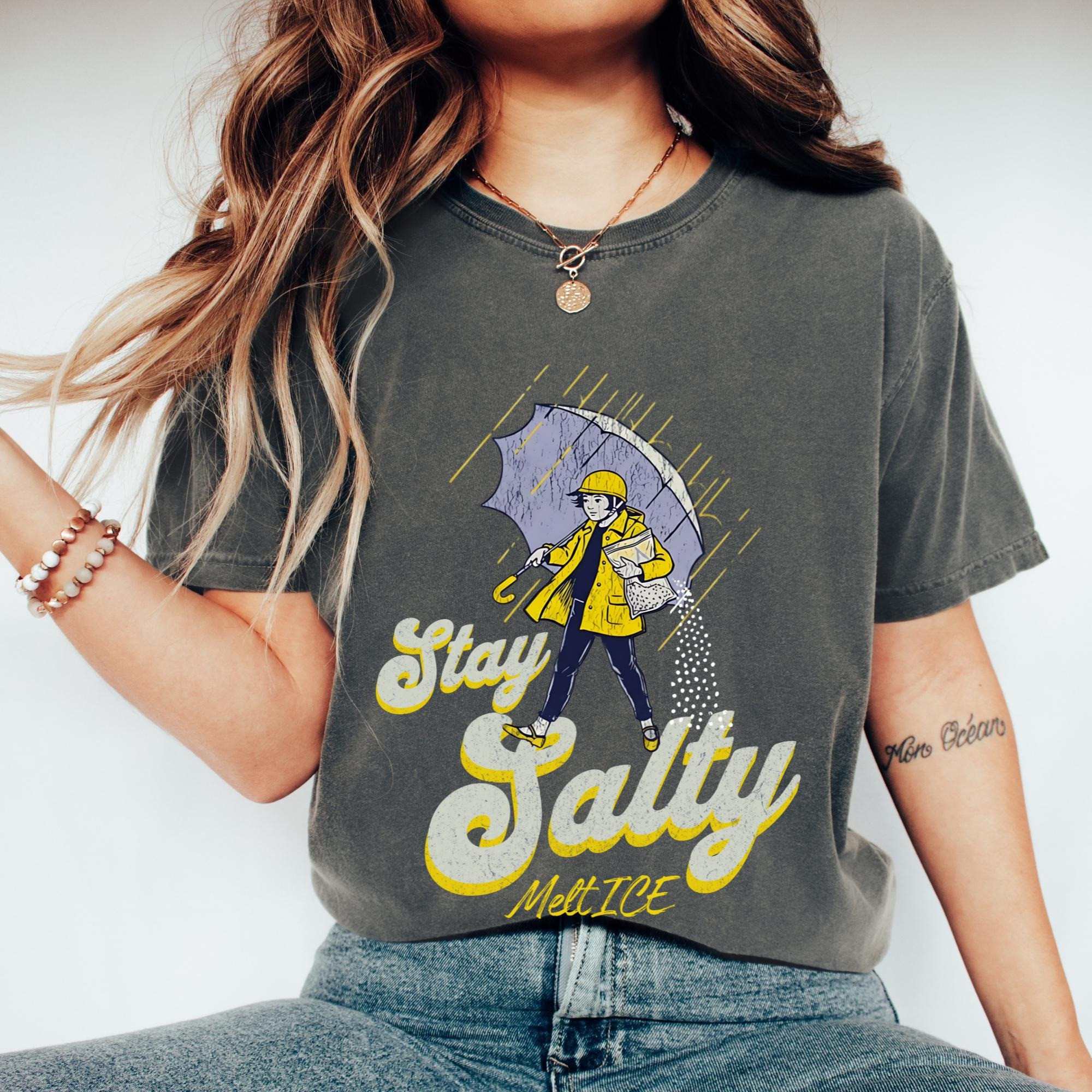 Stay Salty Melt ICE Shirt Funny Pro Immigration Tee Anti Trump Clothing Gifts For Activists