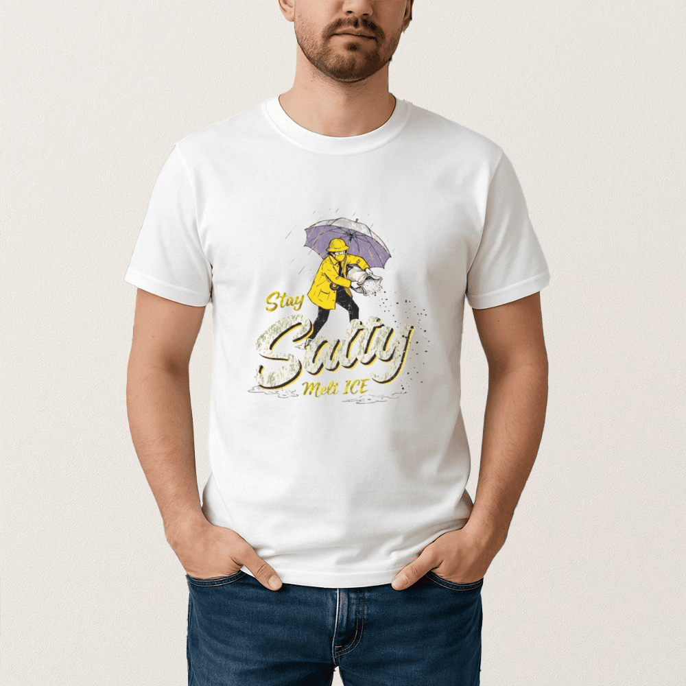 Stay Salty Melt Ice T-Shirt Morton Salt Girl Anti ICE Clothes Gift Idea For Protesters