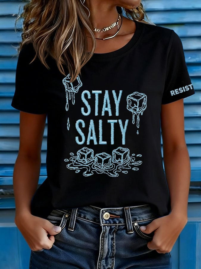 Stay Salty Resist T-Shirt Minnesota Strong Shirt FDT Merch Gift Ideas For Mom
