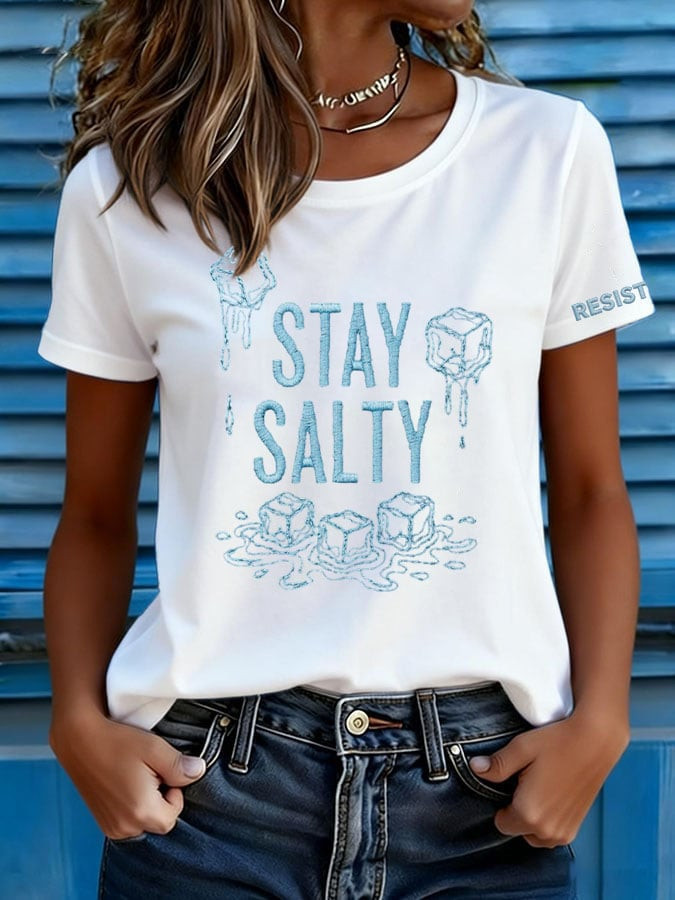 Stay Salty Resist T-Shirt Minnesota Strong Shirt FDT Merch Gift Ideas For Mom