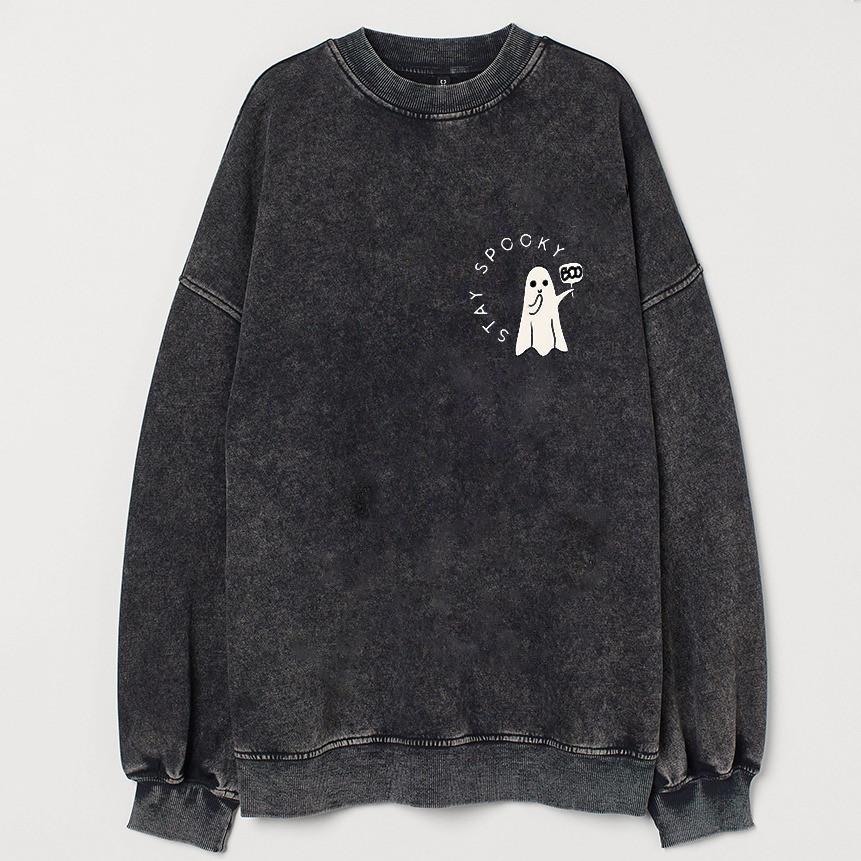 Stay Spooky Sweatshirt Funny Clothing Winter Merch Presents For Everyday Wear