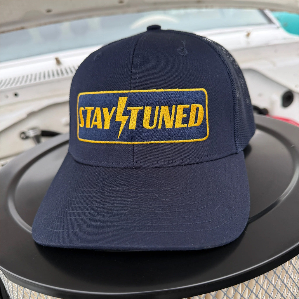 Stay Tuned Merch Stay Tuned Tire Snapback Trucker Hat Embroidered Gifts For Brothers Stay Tuned Merch Stay Tuned Tire Snapback Trucker Hat Embroidered Gifts For Brothers