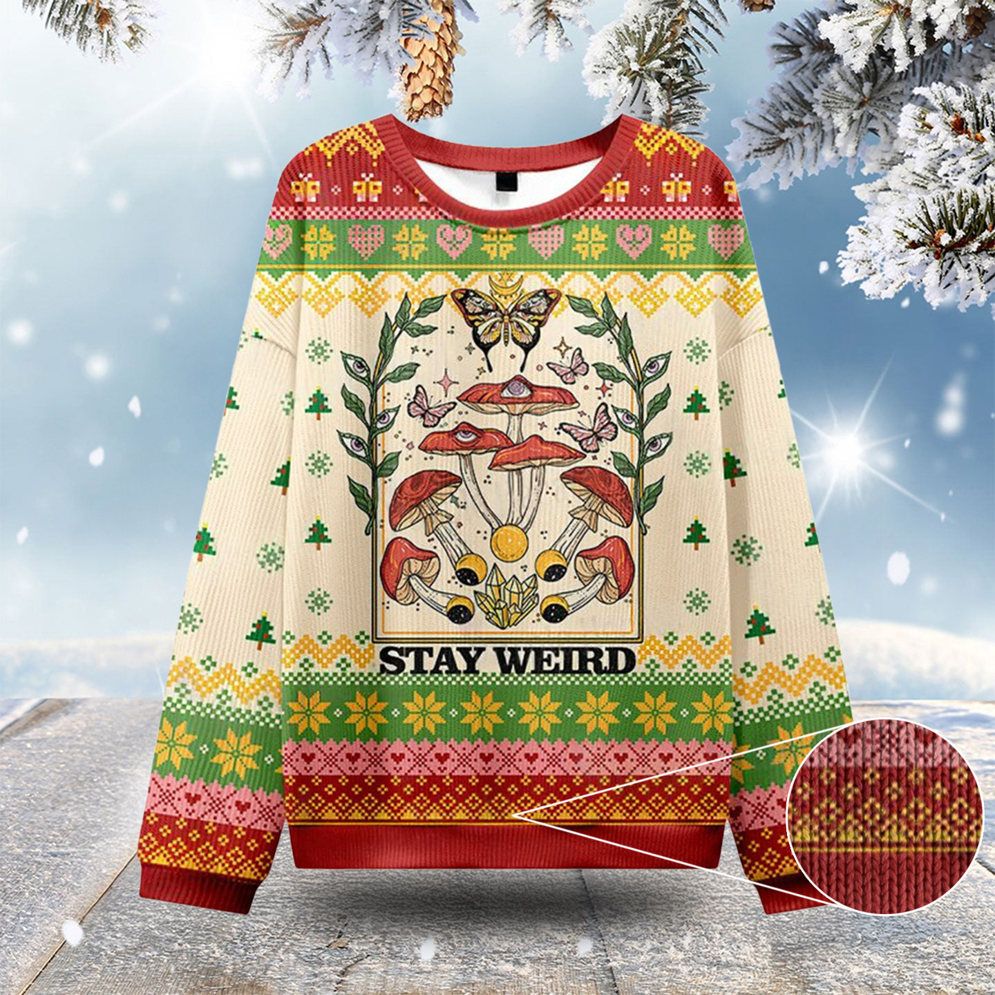 Stay Weird Ugly Christmas Sweatshirts Ugly Christmas Jumper Gifts For Mom