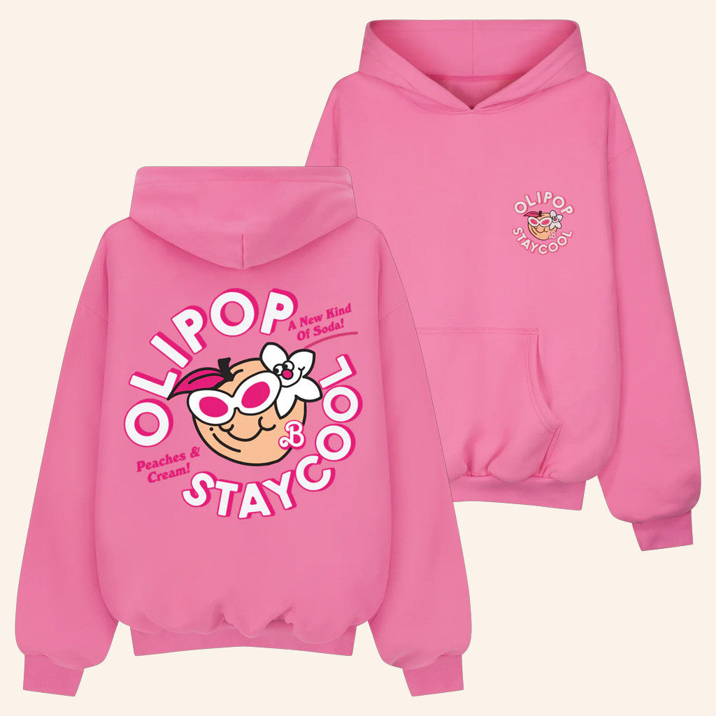 Staycool X Olipop Merch Olipop Barbie Peaches And Cream Hoodie Gifts For Her Staycool X Olipop Merch Olipop Barbie Peaches And Cream Hoodie Gifts For Her