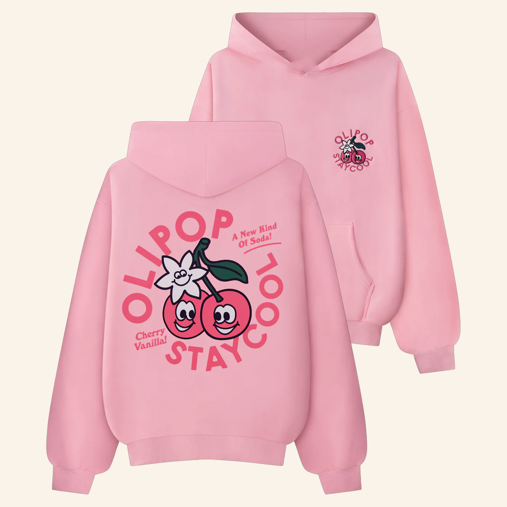 Staycool X Olipop Merch Olipop Cherry Vanilla Hoodie Christmas Gifts For Girlfriend Staycool X Olipop Merch Olipop Cherry Vanilla Hoodie Christmas Gifts For Girlfriend