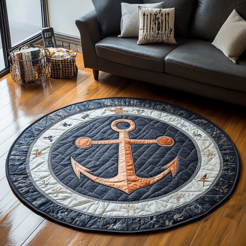 Steady Tide Quilted Round Mat Front Entryway Ideas Best Christmas Gifts For Beach Lovers