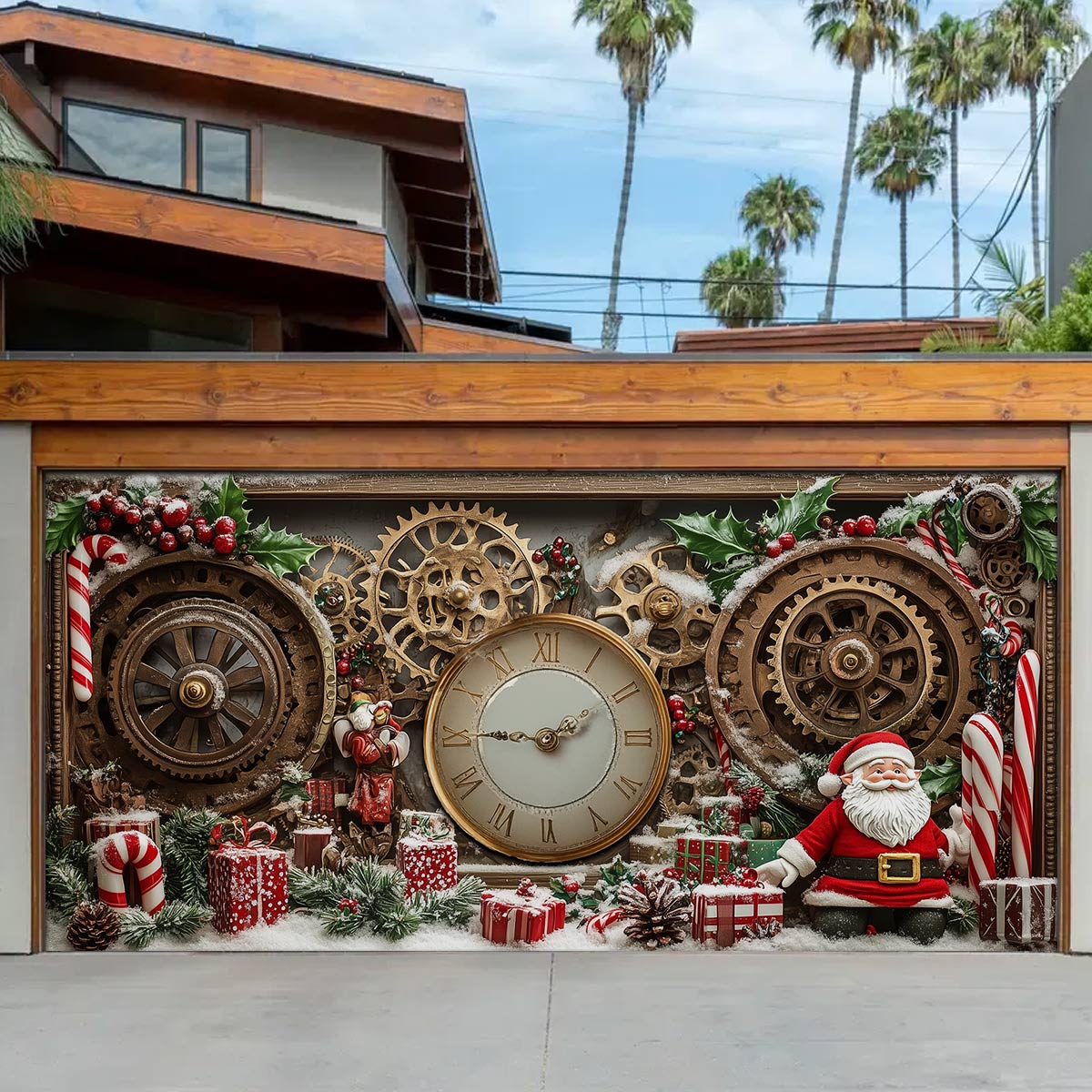 Steampunk Countdown Christmas Garage Door Banner Winter Home Decor Christmas Gift Ideas