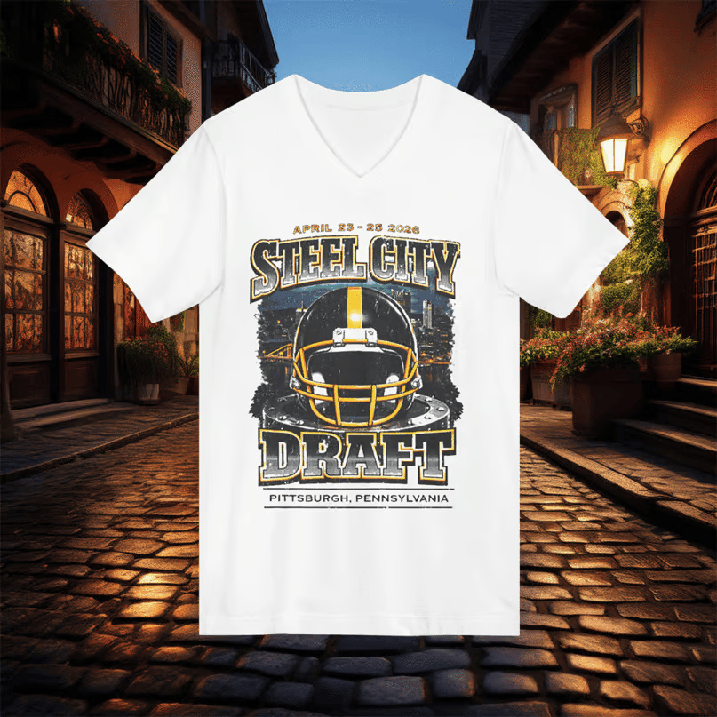 Steel City Pittsburgh Draft 2026 V-Neck Shirt Game Day Clothing Unique Gift For Football Players