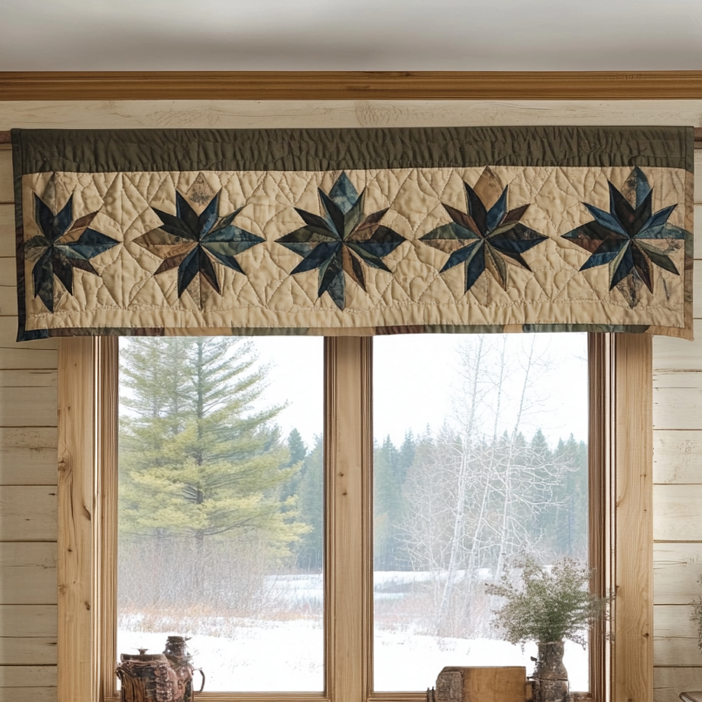 Stellar Horizons Quilted Valance Christmas Entryway Decor Grandchildren Christmas Gift Ideas