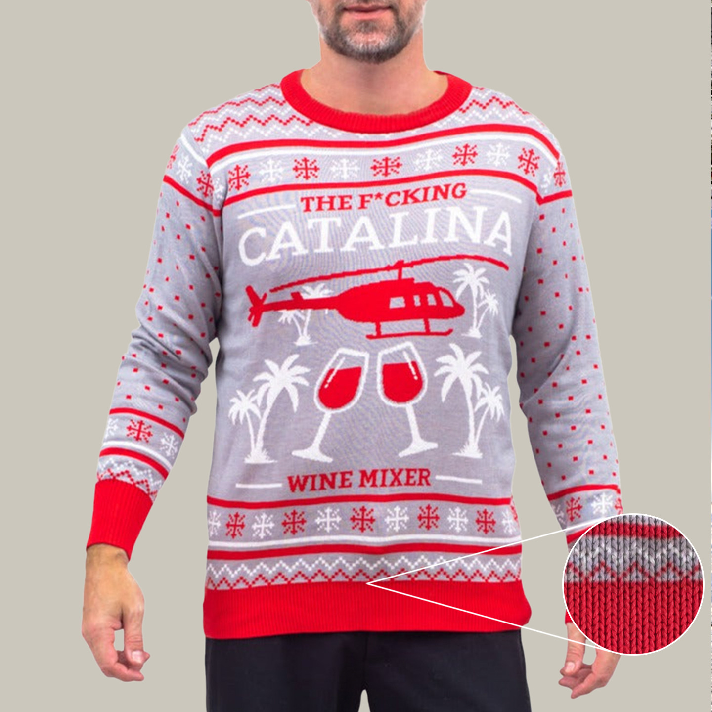 Step Brothers Catalina Wine Mixer Ugly Christmas Sweater Funny Ugly Xmas Sweaters Gifts For Him