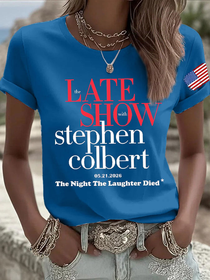 Stephen Colbert Final Show T-Shirt The Night The Laughter Died Shirt Fan Gift For Her