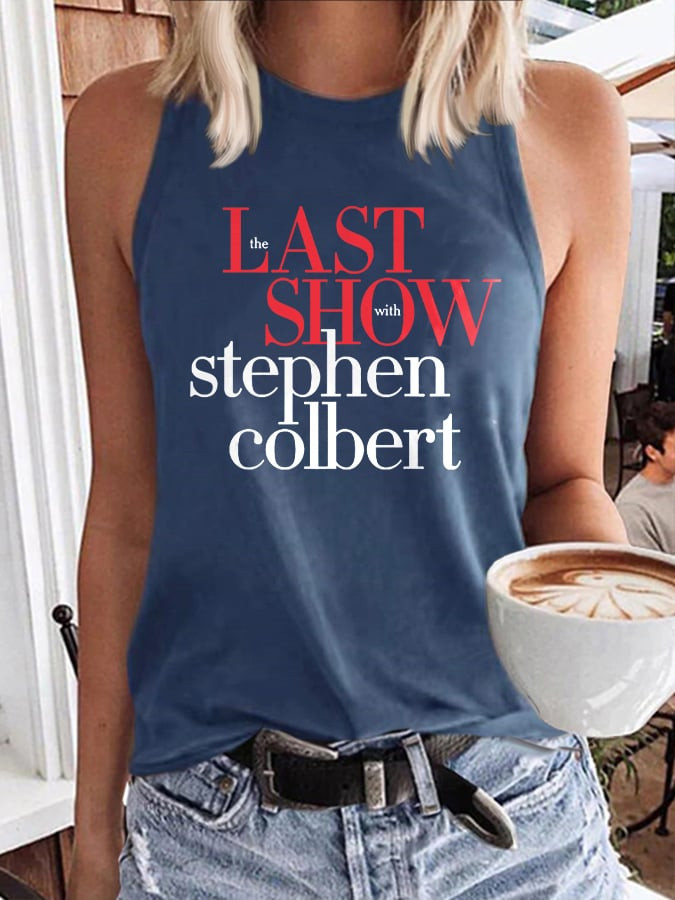 Stephen Colbert Final Show Tank Top Retro Last Show Shirt Present Idea For Late Show Fans