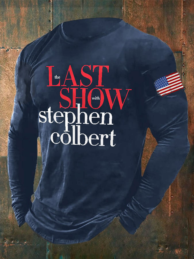 Stephen Colbert Last Show Long Sleeve Shirt Men Retro Fan Apparel Gift For Late Night Fans