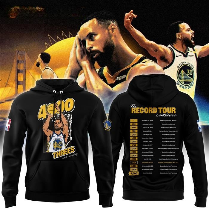 Stephen Curry 4000 Threes And Counting Hoodie Basketball Fan Gift Ideas