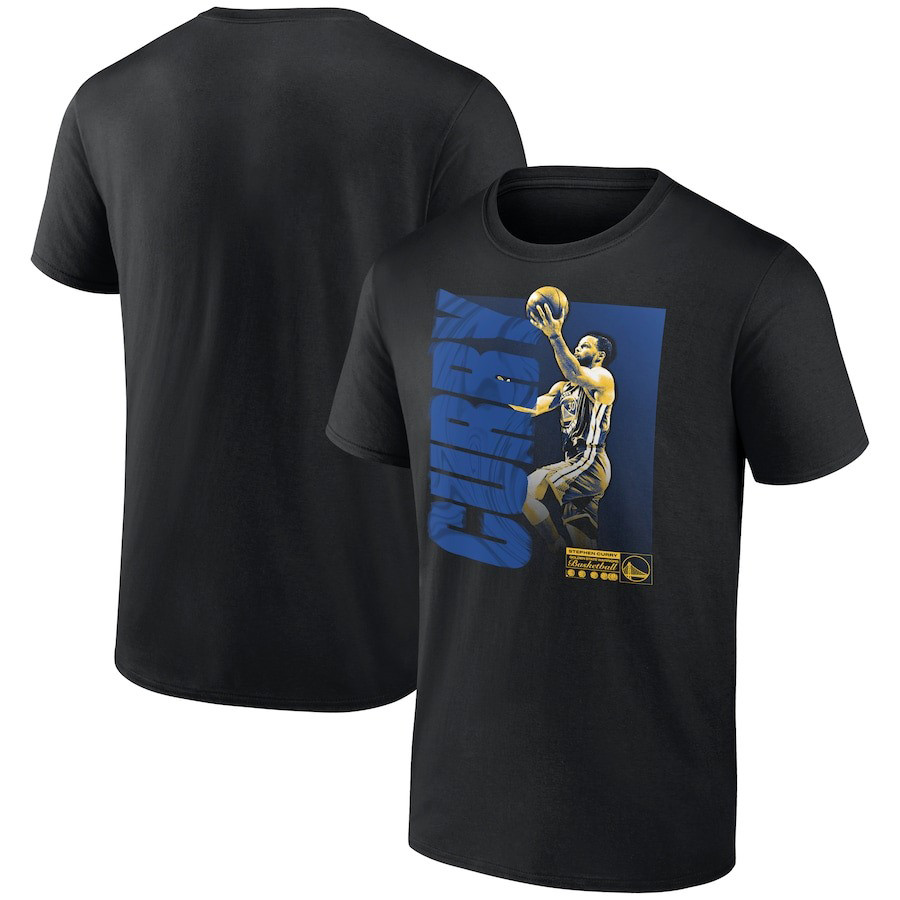Stephen Curry Black Golden State Warriors Player Wave T-Shirt Gifts For Boyfriend