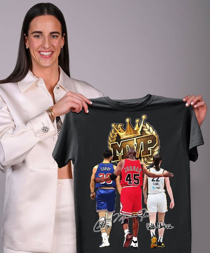 Stephen Curry Michael Jordan Caitlin Clark NBA WNBA History T-Shirt Best Basketball Fan Gift