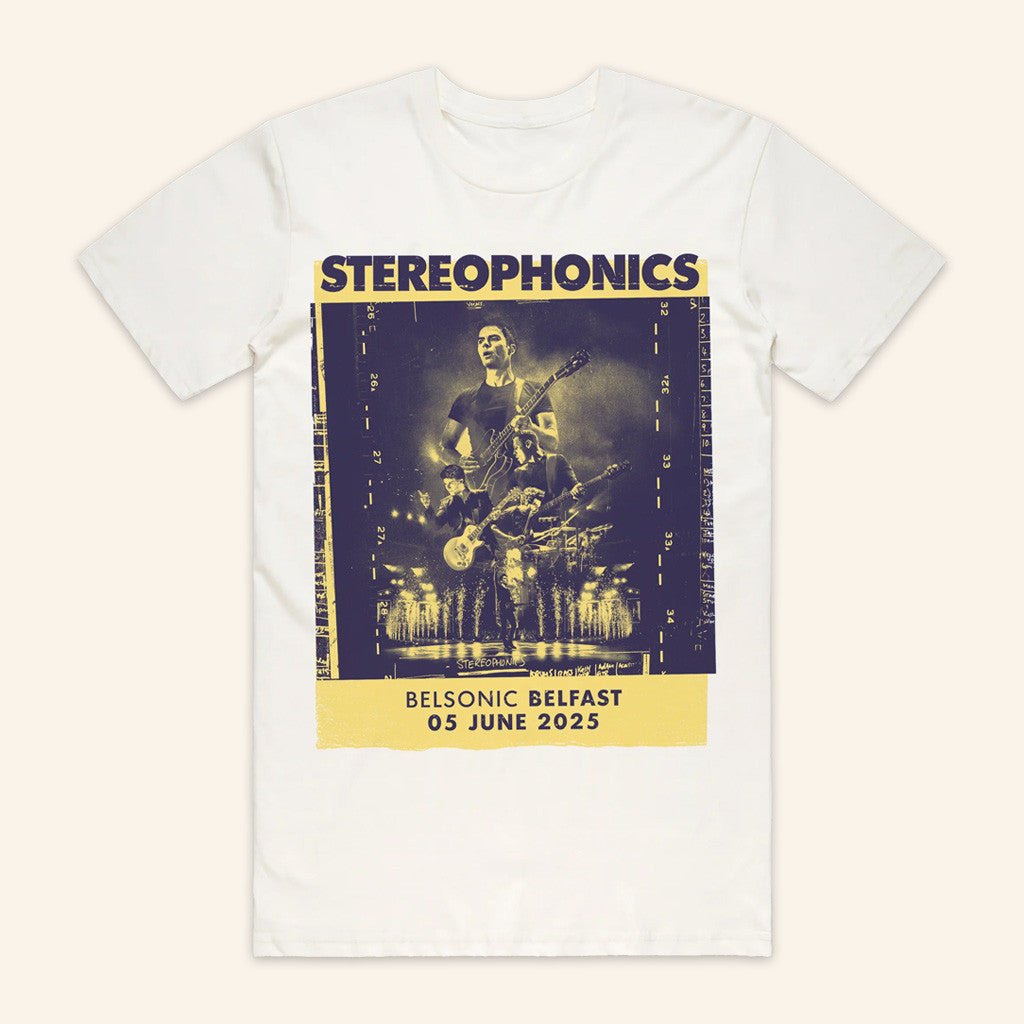 Stereophonics Merch Belfast 2025 White T-Shirt Gifts For My Boyfriend