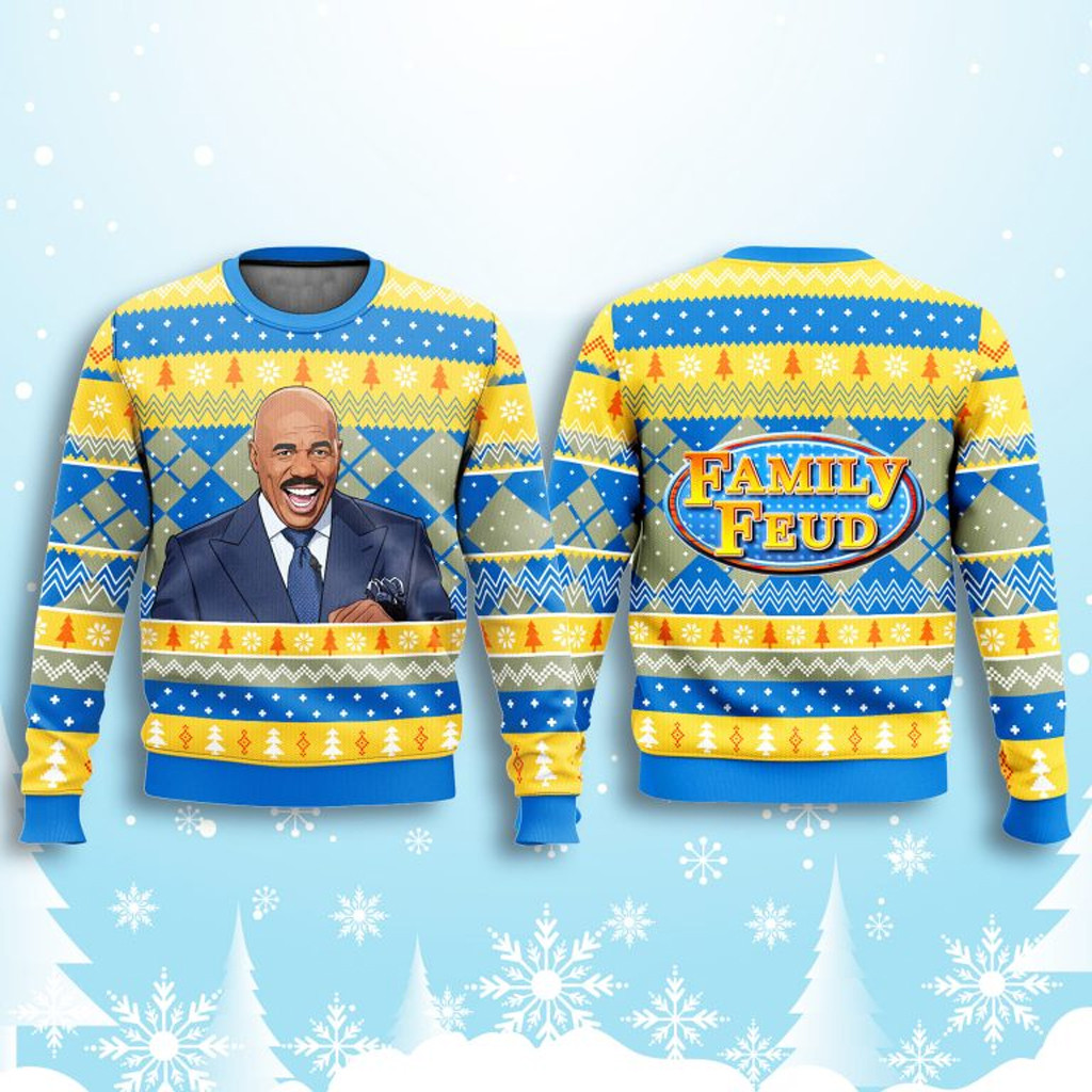Steve Harvey Family Feud Ugly Christmas Sweater Steve Harvey Merch Dad Christmas Gifts