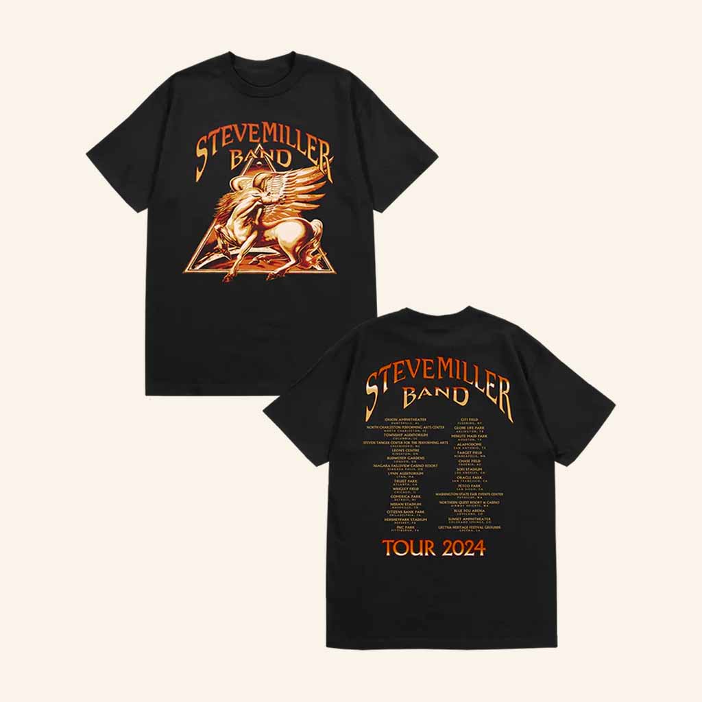 Steve Miller Band Merch Bronzed Pegasus Tour 2024 T-Shirt Gift Ideas For Music Lovers Steve Miller Band Merch Bronzed Pegasus Tour 2024 T-Shirt Gift Ideas For Music Lovers