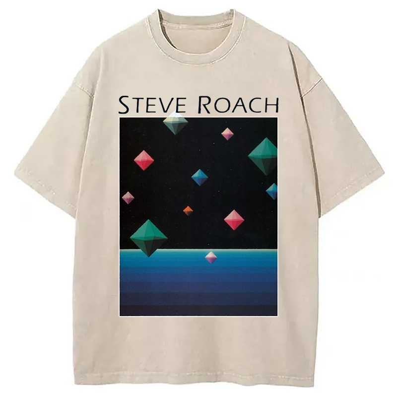Steve Roach Structures From Silence Washed T-Shirt Funny Graphic Gift For Friends Gifts For Friends