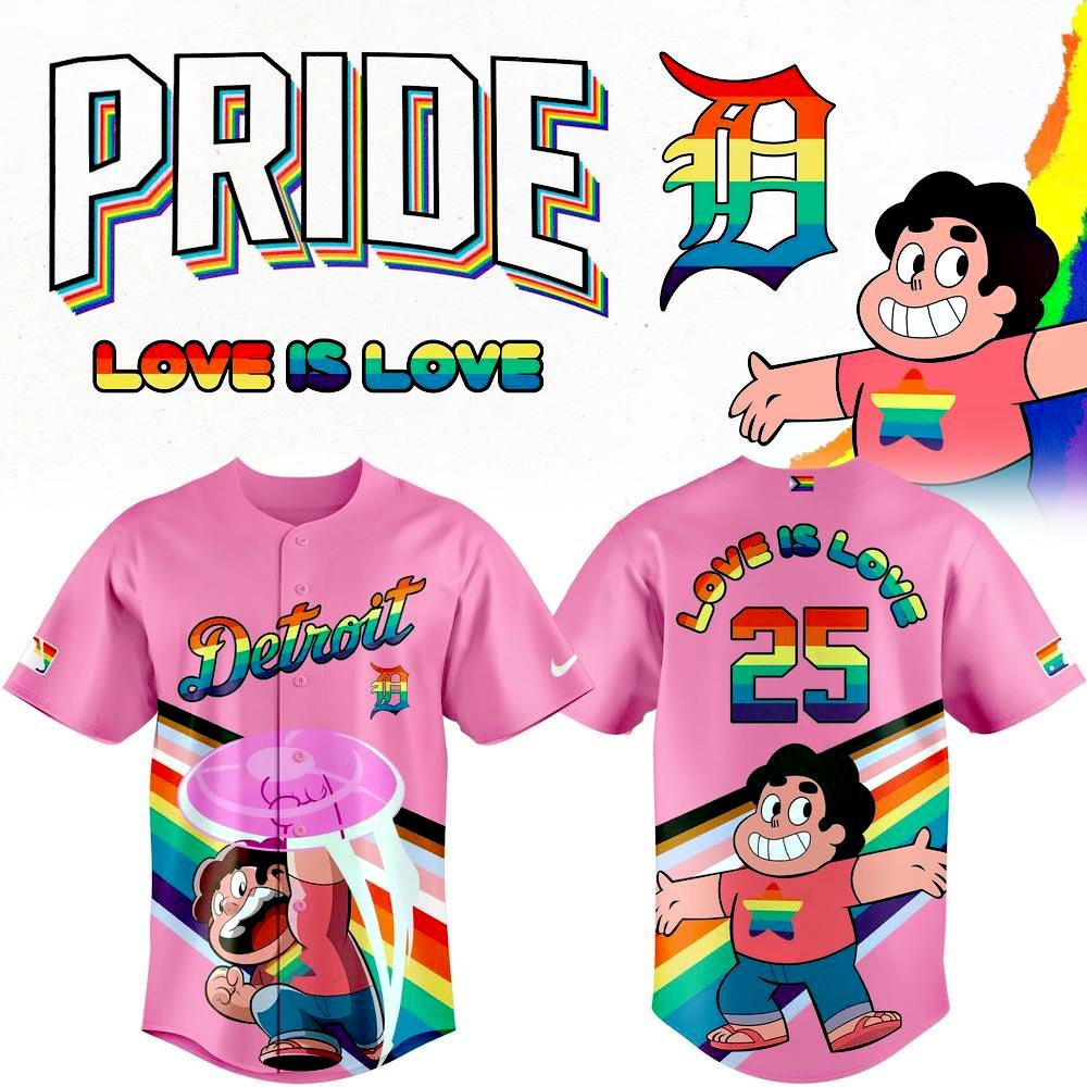 Steven Universe 2025 Pride x Detroit Tigers Limited Edition Baseball Jersey Cool Baseball Gifts