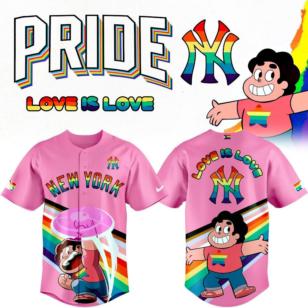 Steven Universe x New York Yankees Pride Month Baseball Jersey Gifts For Baseball Fans