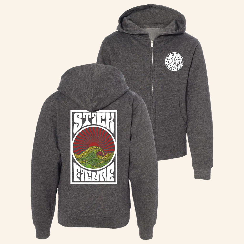 Stick Figure Merch Sunrise Rasta Wave Zip Hoodie Music Lover Gift Ideas For Him Stick Figure Merch Sunrise Rasta Wave Zip Hoodie Music Lover Gift Ideas For Him