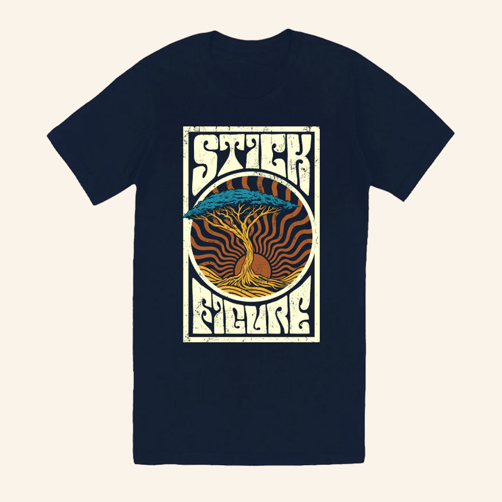 Stick Figure Merch Sunrise Tree T-Shirt Unique Birthday Gift For Husband Stick Figure Merch Sunrise Tree T-Shirt Unique Birthday Gift For Husband