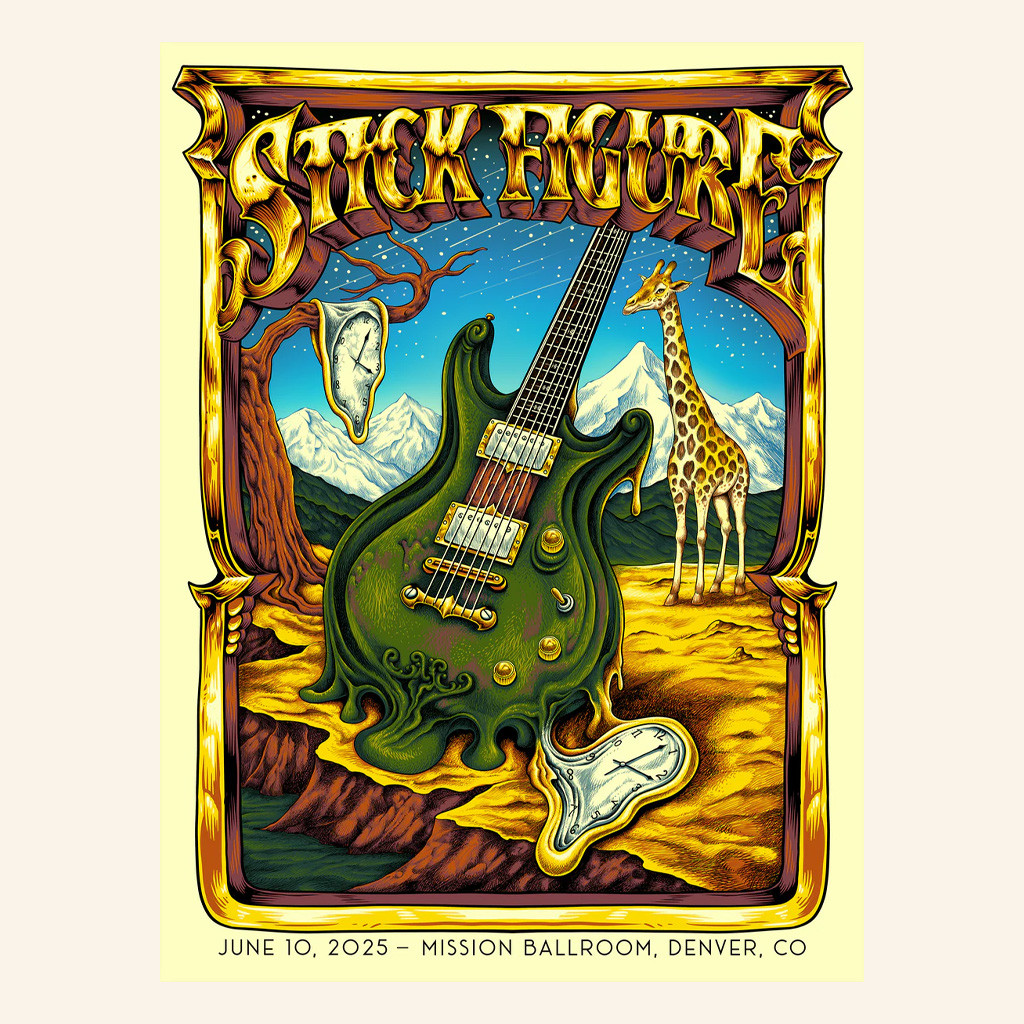 Stick Figure Merch The Mission Ballroom Denver CO 6 10 25 Poster Living Room Decor Fan Gifts