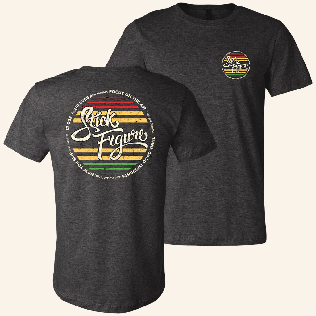 Stick Figure Merch Think Good Thoughts T-Shirt Music Lover Gifts For Him