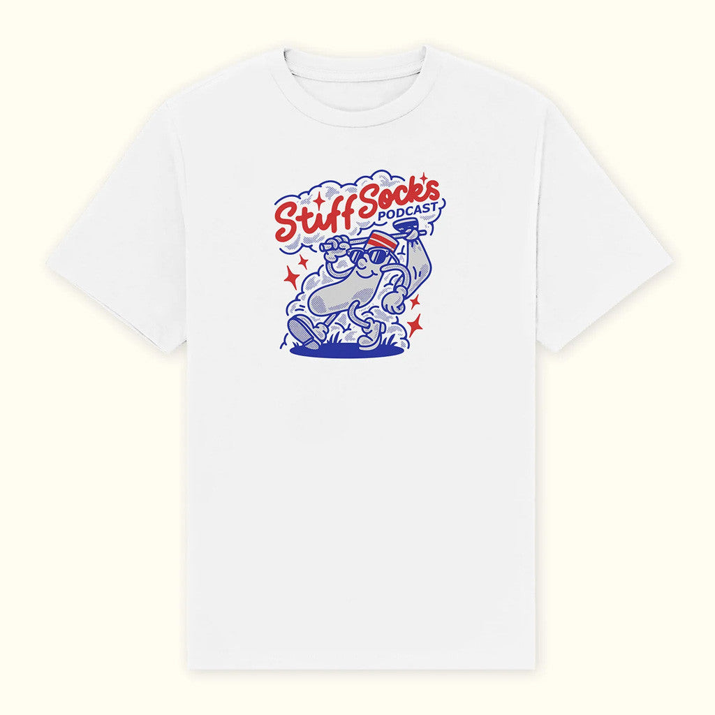 Stiff Socks Merch Walkin' Sock White T-Shirt Gift Ideas For Boyfriend