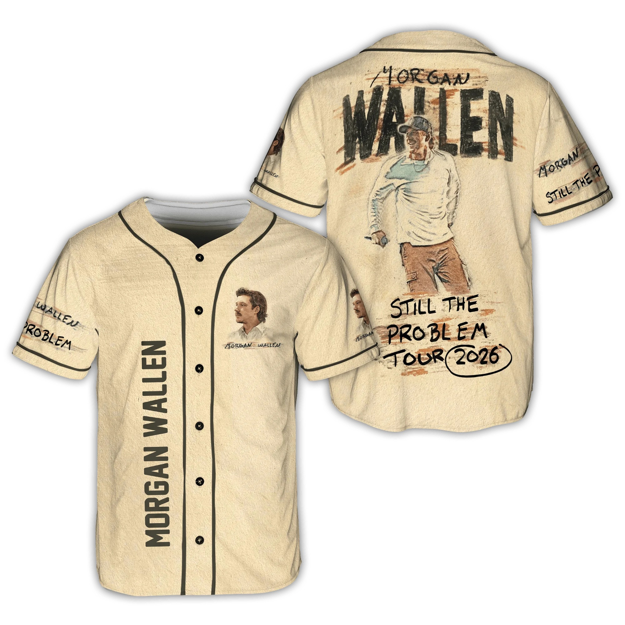 Still The Problem Morgan Wallen Tour 2026 Baseball Jersey Morgan Wallen Merch Gift Ideas