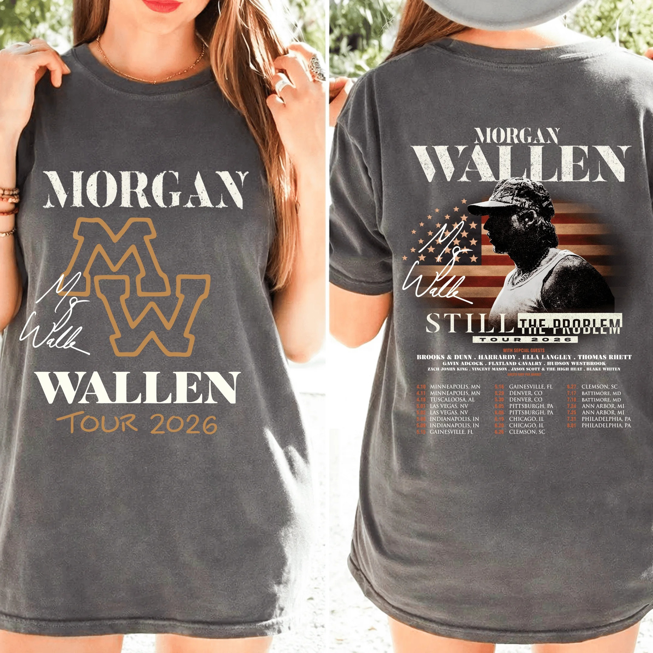 Still The Problem Tour 2026 Morgan Wallen T-Shirt Morgan Wallen Tour Merch Fans Gift For Sisters