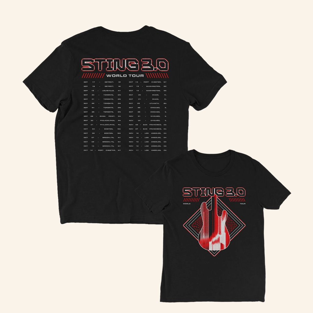 Sting Merch City Scape Bass World Tour T-Shirt Best Gifts For Music Lovers Sting Merch City Scape Bass World Tour T-Shirt Best Gifts For Music Lovers