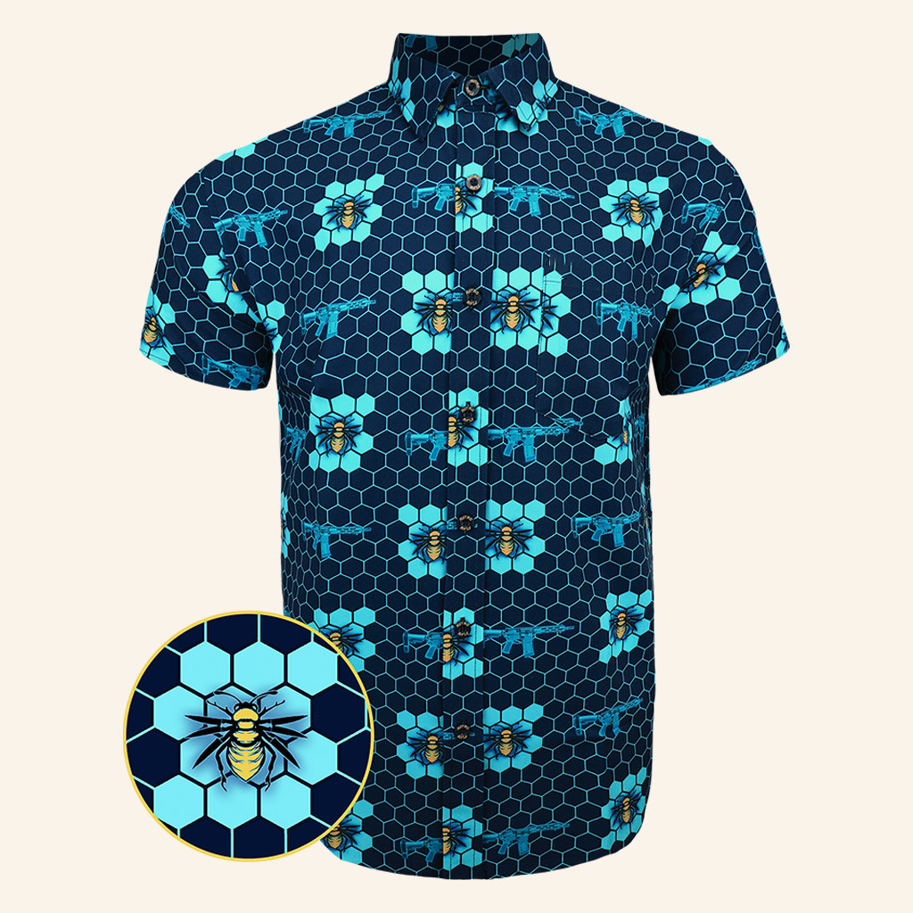 Sting Op Button Down Shirt Tactical Hawaiian Shirt Present For Father