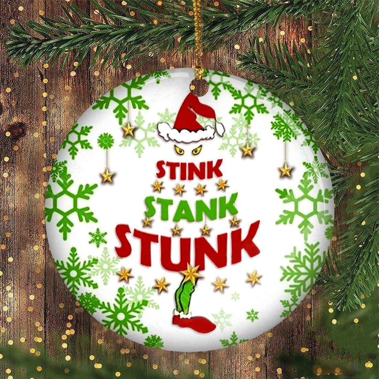 Stink Stank Stunk Ornament Funny 2024 Christmas Ornament Tree Ornament Indoor Outdoor