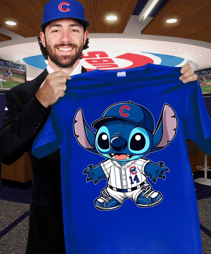 Stitch Chicago Cubs T-Shirt Cute Baseball Cubs Fan Merch Gifts For Stitch Lovers Him Her