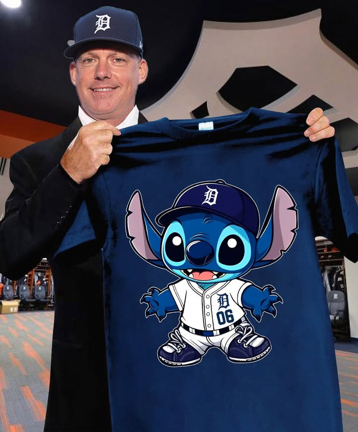 Stitch Detroit Tigers T-Shirt Cute Baseball Fan Merch Gifts For Stitch Lovers For Him Her