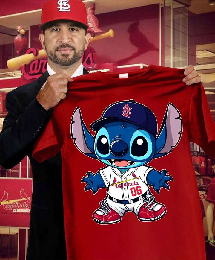 Stitch St. Louis Cardinals T-Shirt Cute Baseball Fan Merch Gifts For Stitch Lovers Him Her
