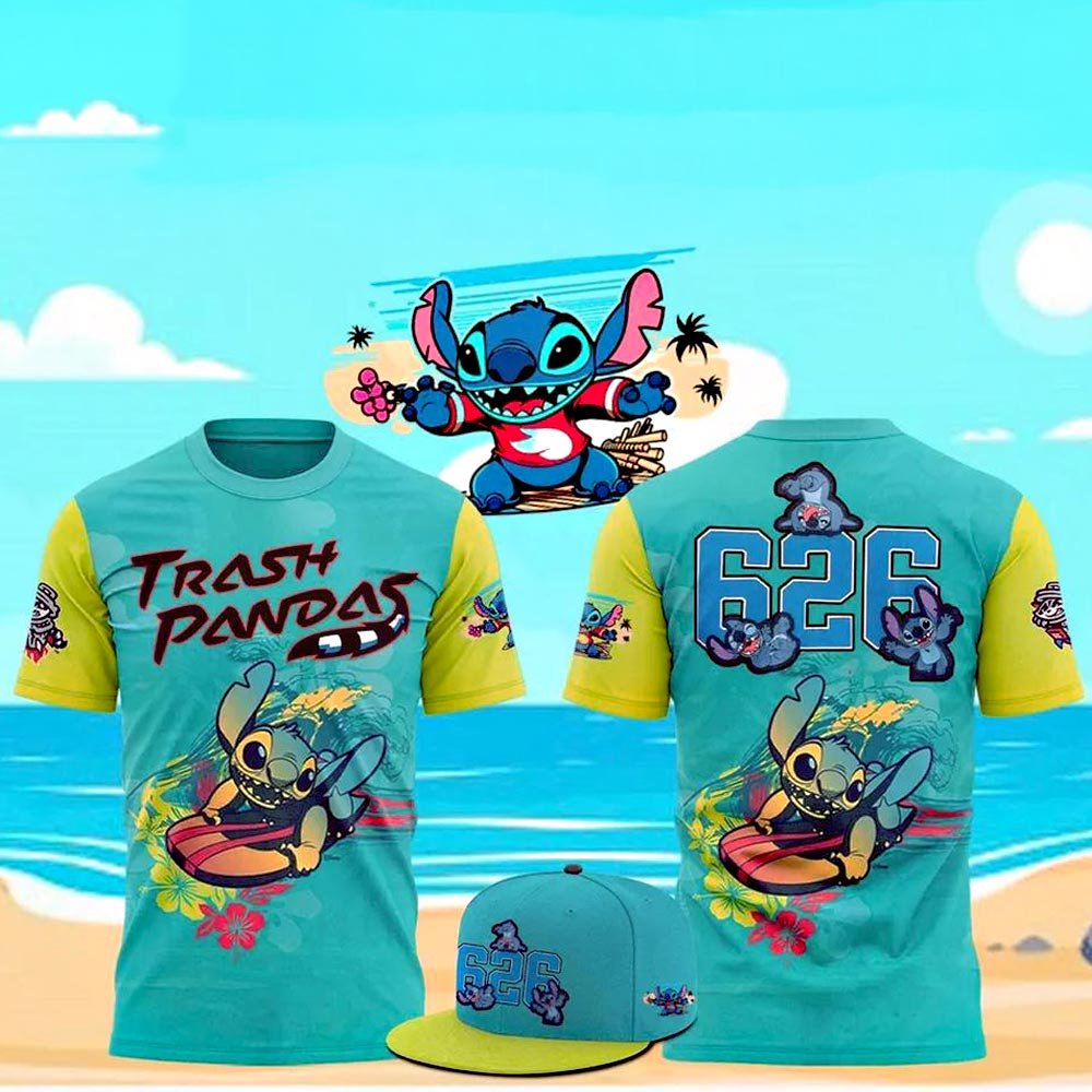 Stitch x Rocket City Trash Pandas Limited Edition T-Shirt Gifts For Dad