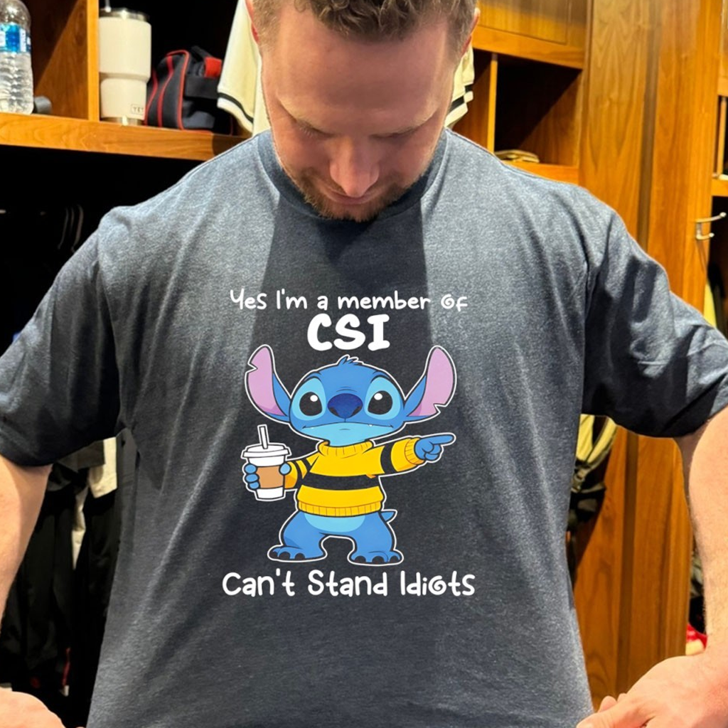 Stitch Yes I'm A Member Of CSI Can't Stand Idiots Shirt Birthday Present For Son